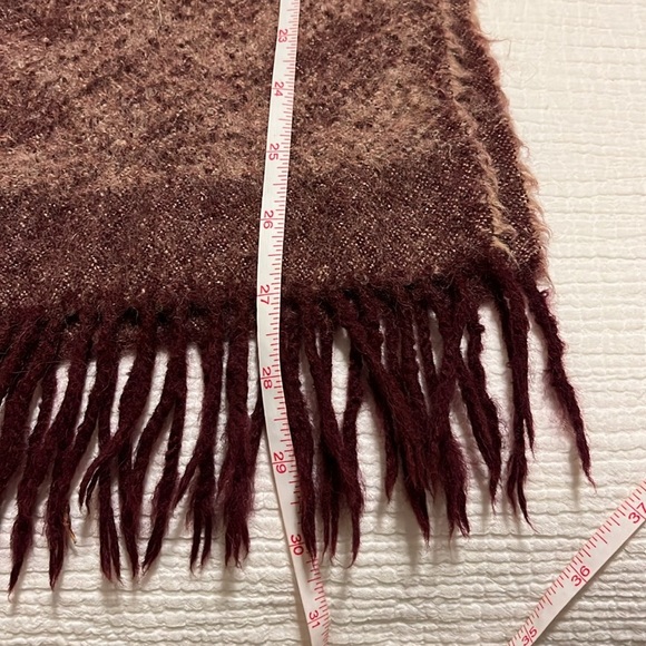 KUNA 100% baby alpaca scarf fringe warm cozy Made in Peru purple 60x10 inches - Picture 5 of 5